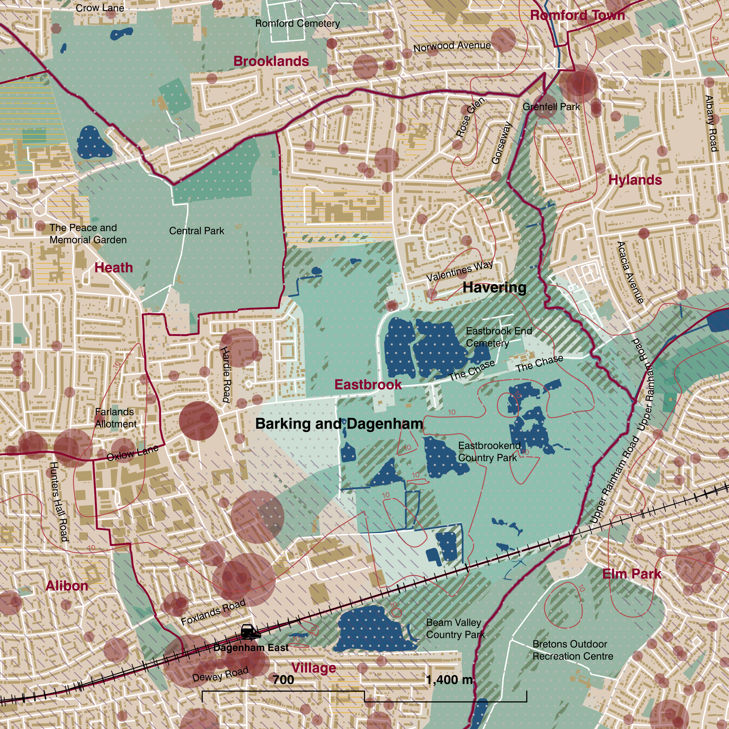 Map of Eastbrook ward