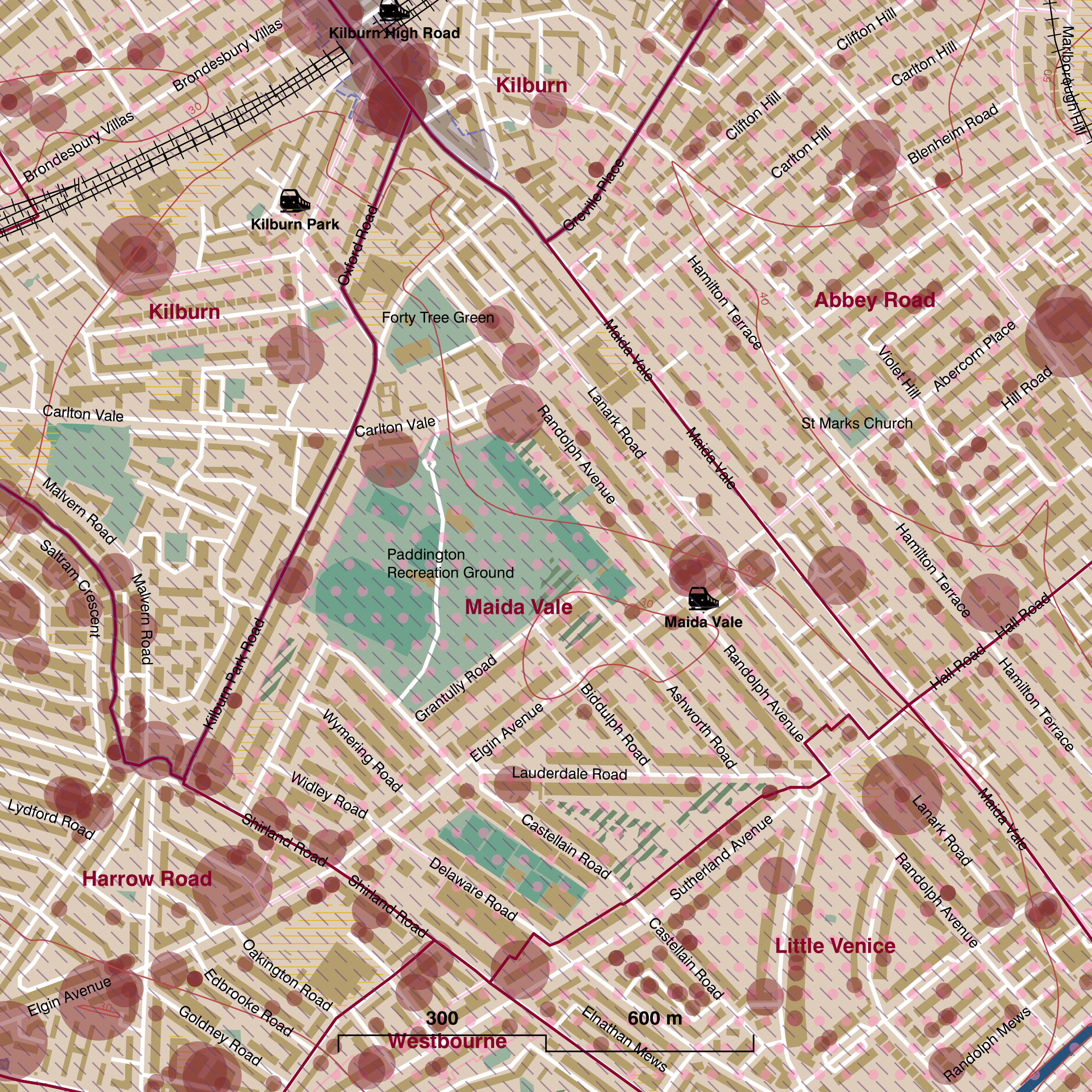 Map of Maida Vale ward