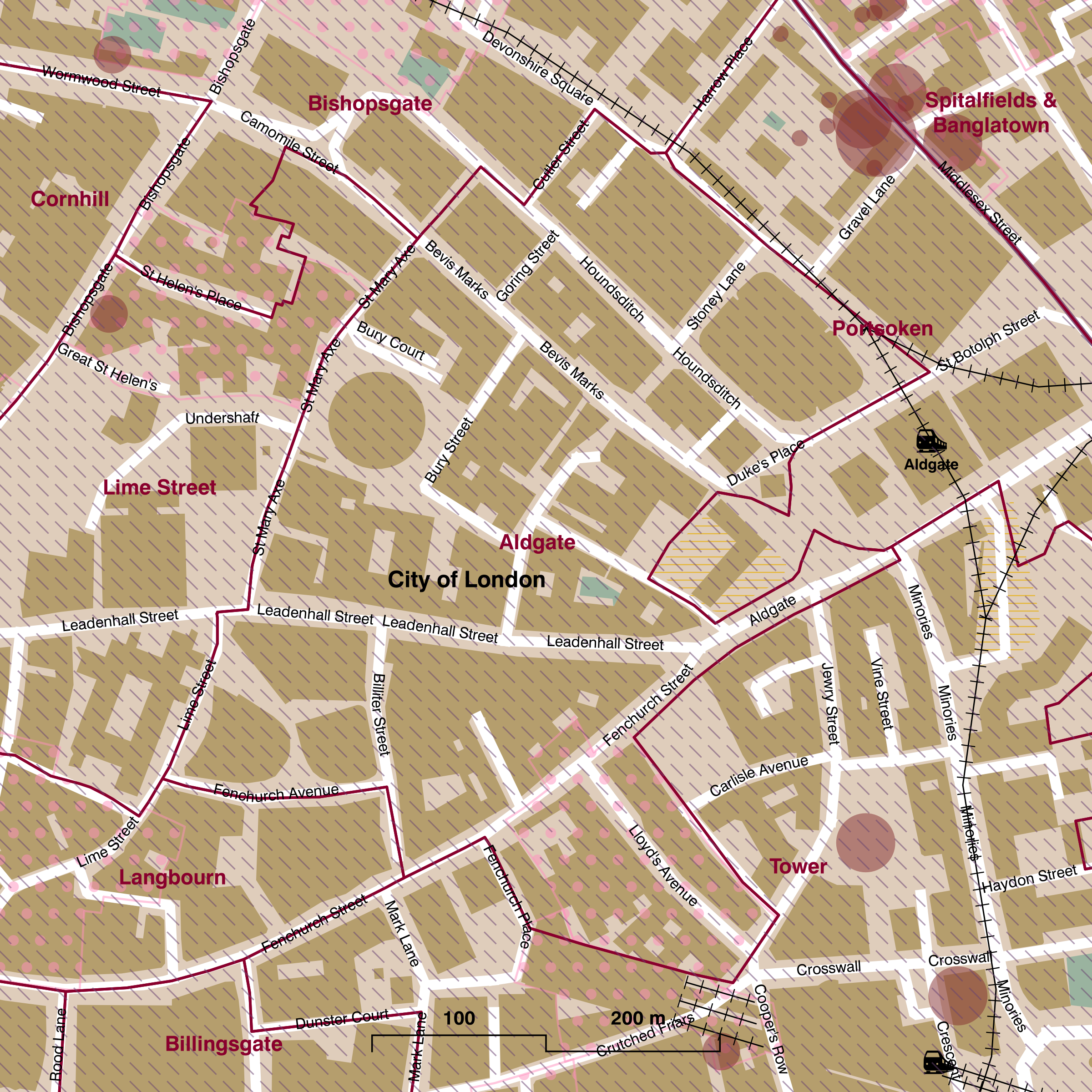 Map of Aldgate ward