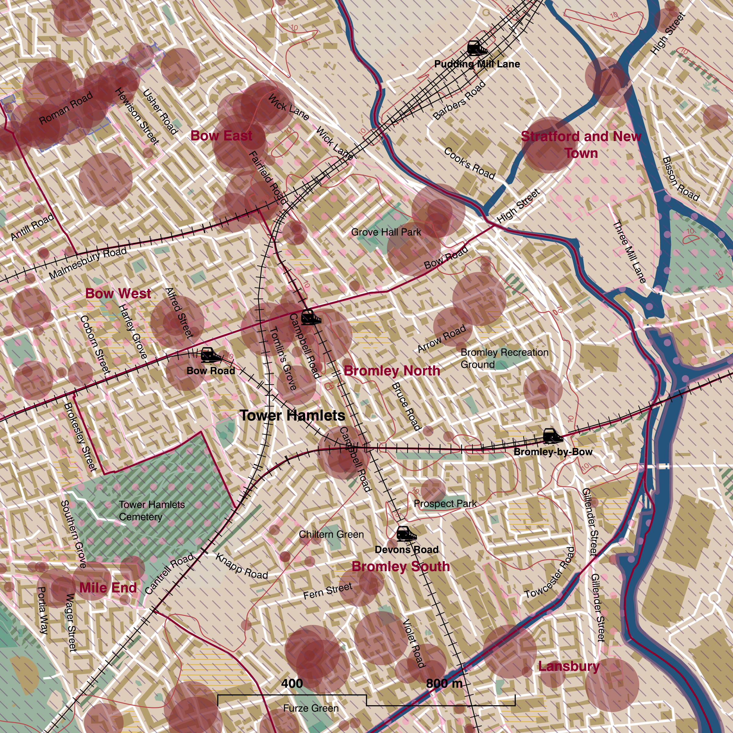Map of Bromley North ward