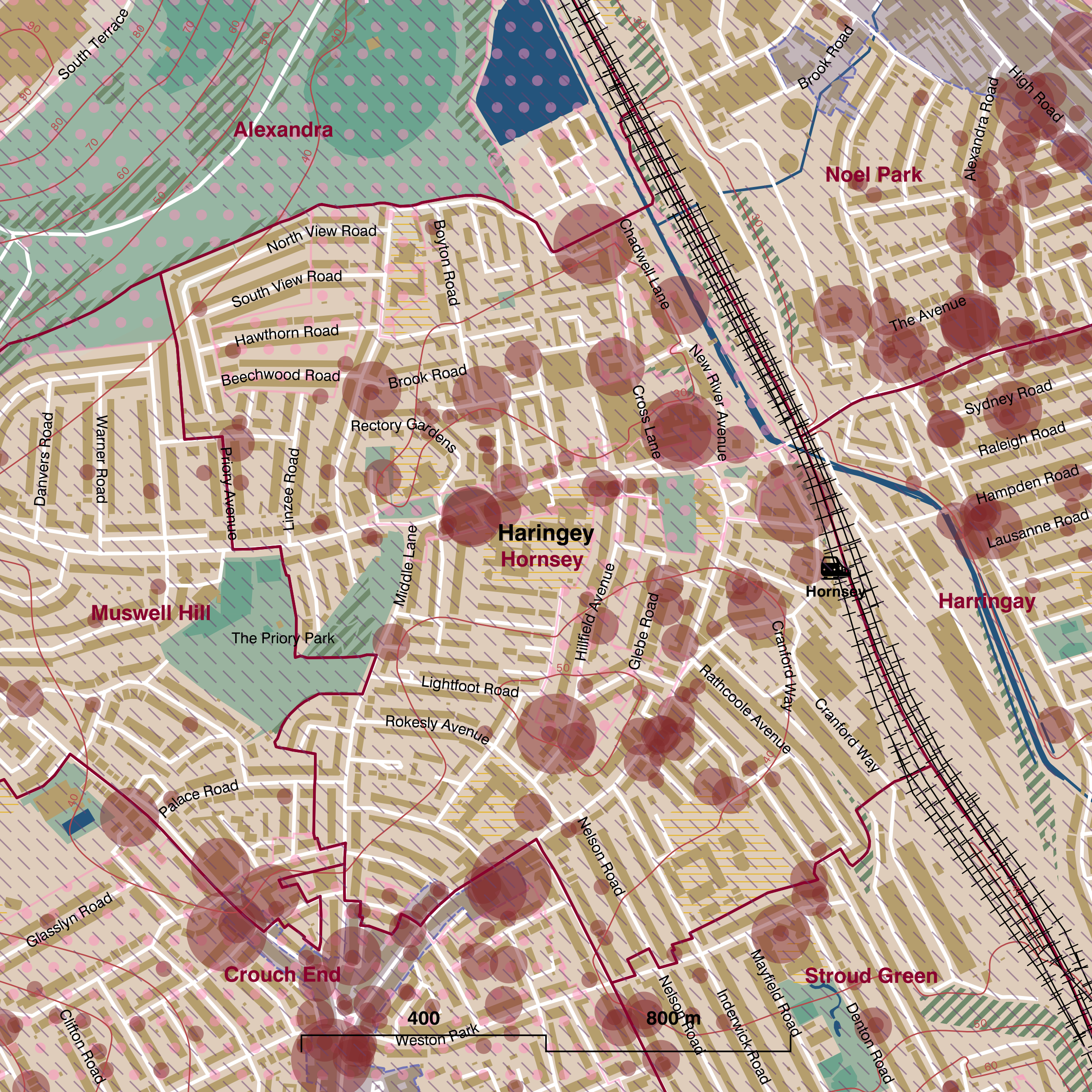 Map of Hornsey ward