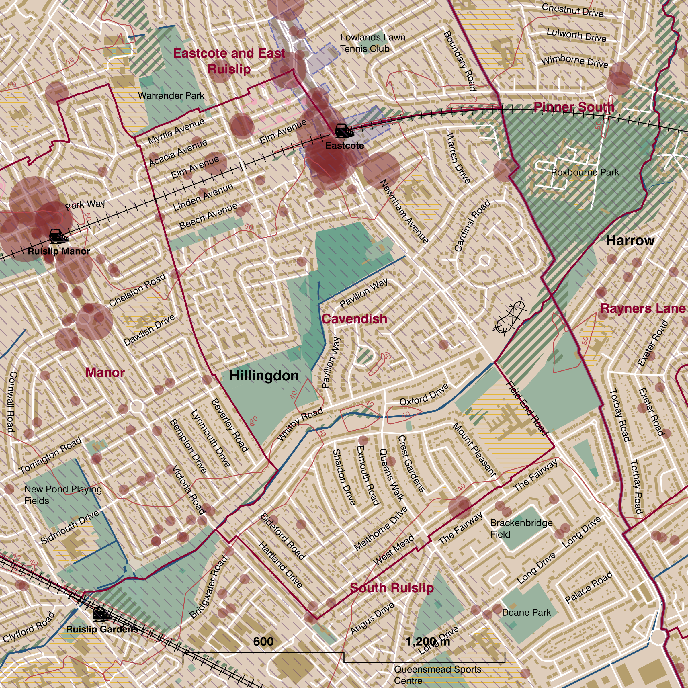 Map of Cavendish ward