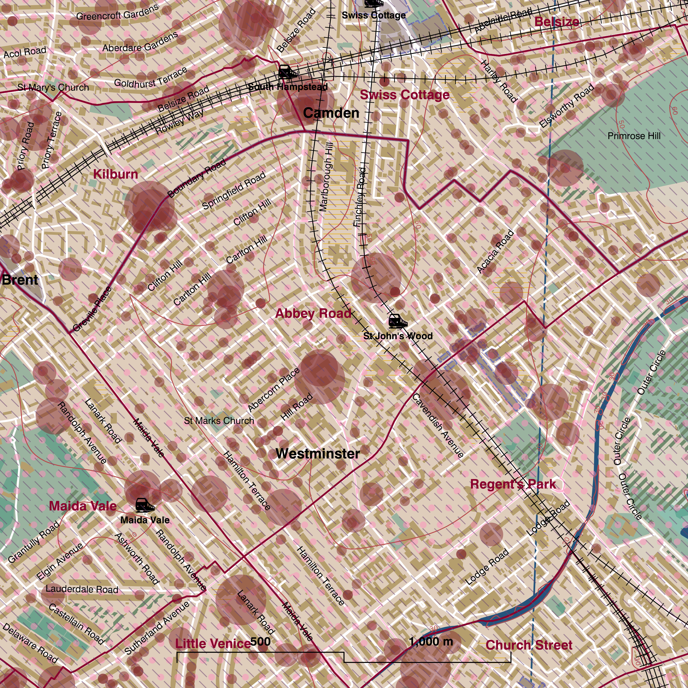 Map of Abbey Road ward