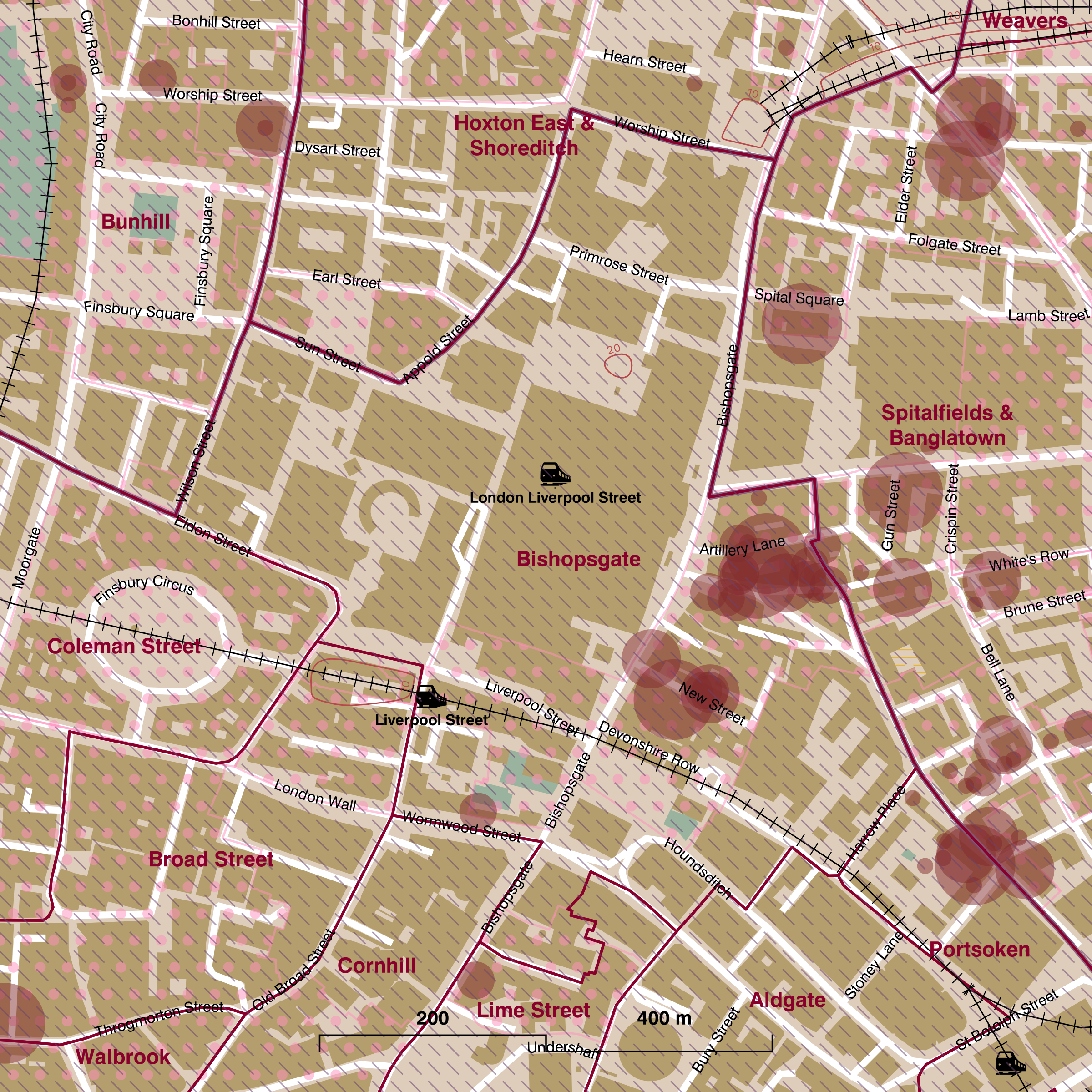 Map of Bishopsgate ward