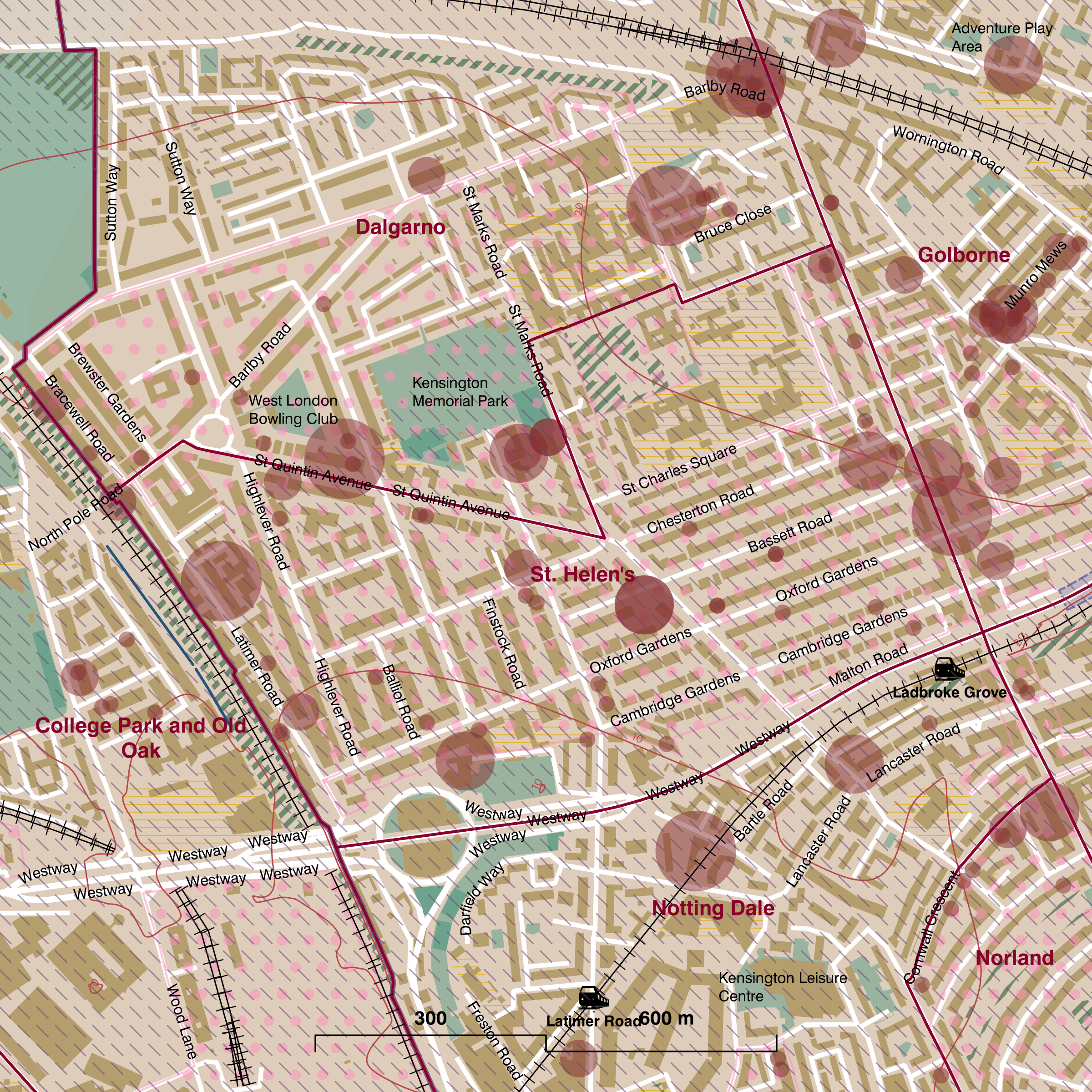 Map of St. Helen's ward