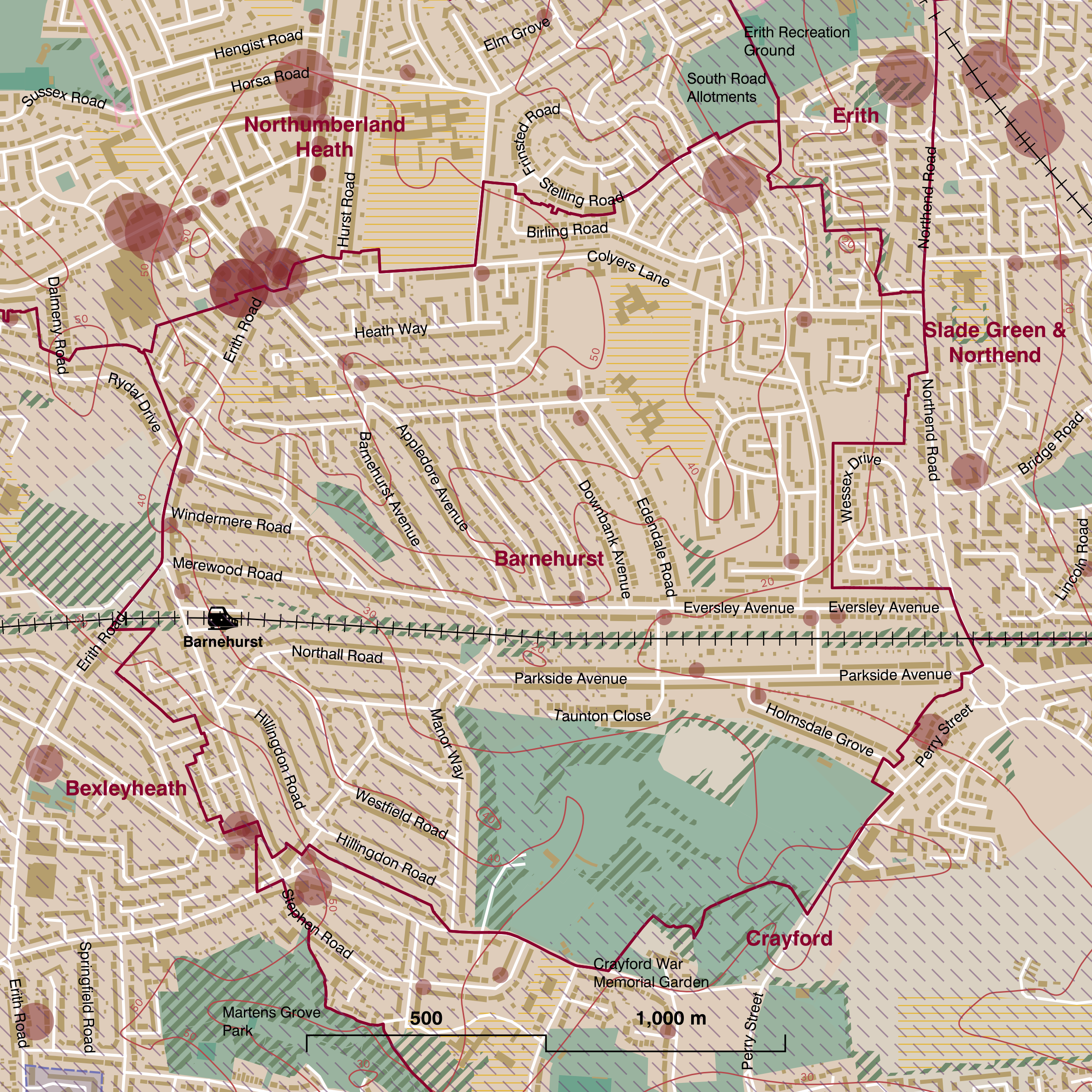 Map of Barnehurst ward